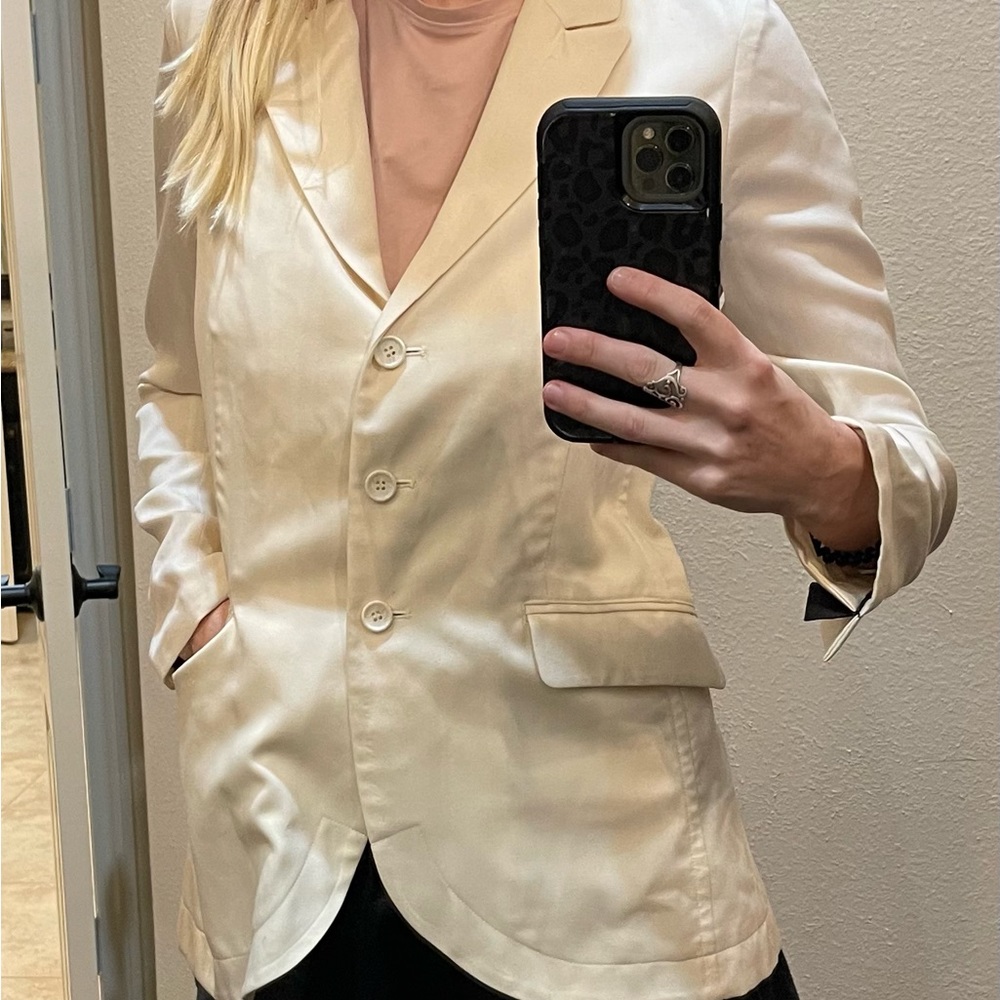 Women’s Blazer Suit Jacket Small Cream